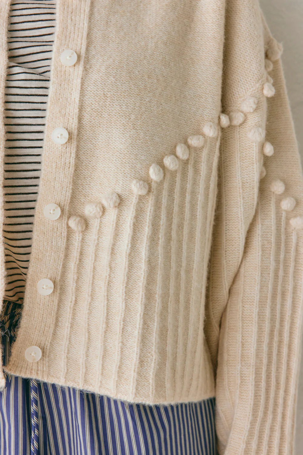 Miji Knit Cardigan Cream - Image 3