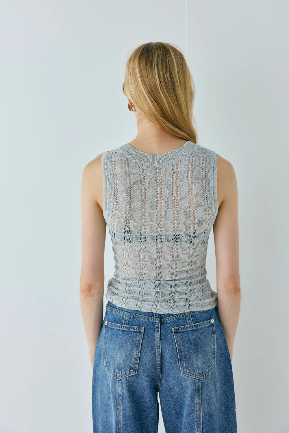 Mika Knit Top Silver - Image 10