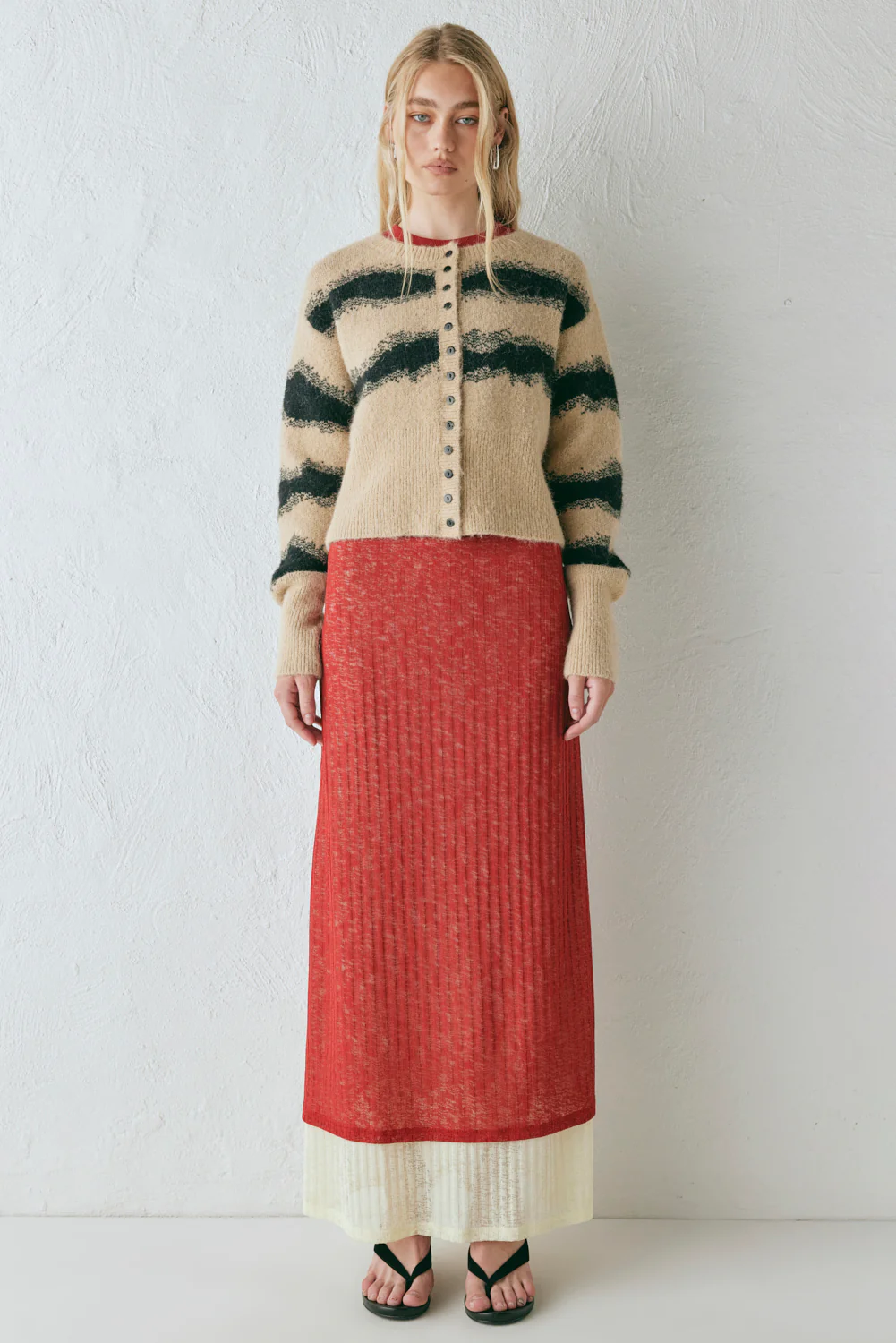 Minnie Knit Cardigan Latte - Image 7