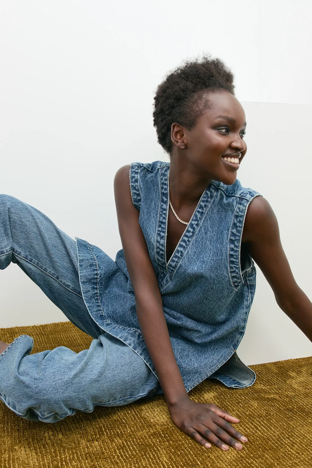 Muni Denim Tunic Top Blue