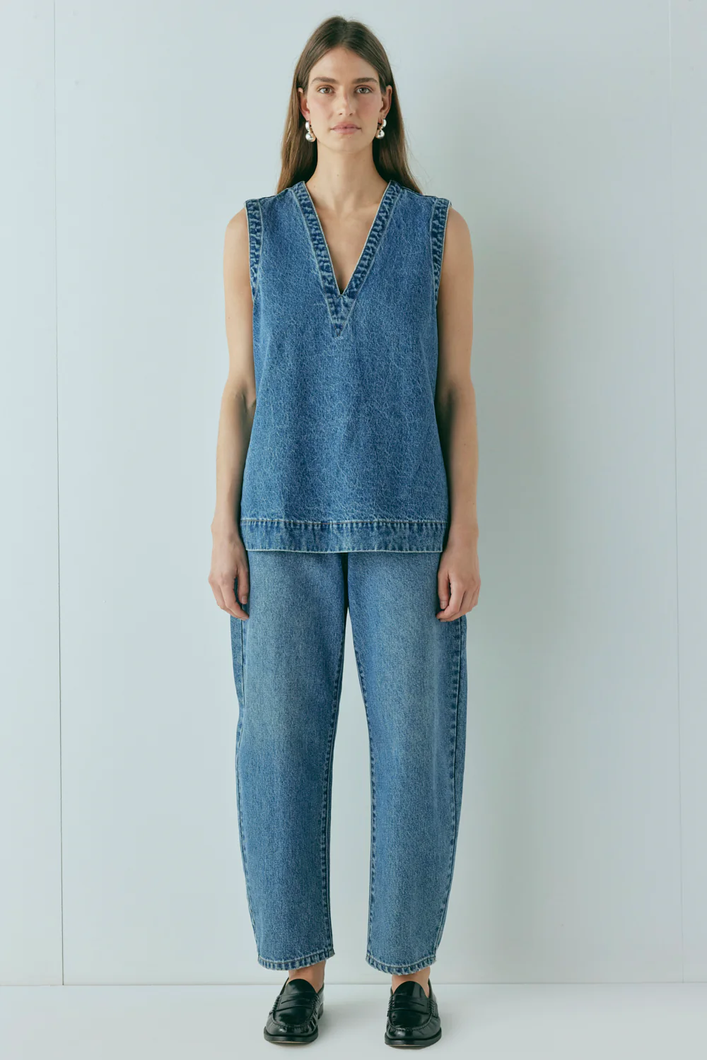 Muni Denim Tunic Top Blue - Image 7
