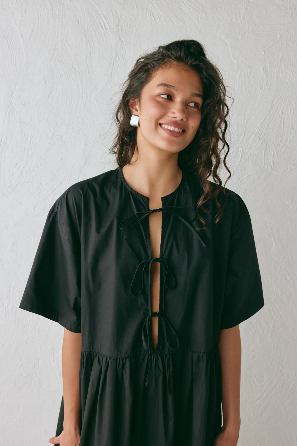 Naomi Smock Maxi Dress Black - Image 6