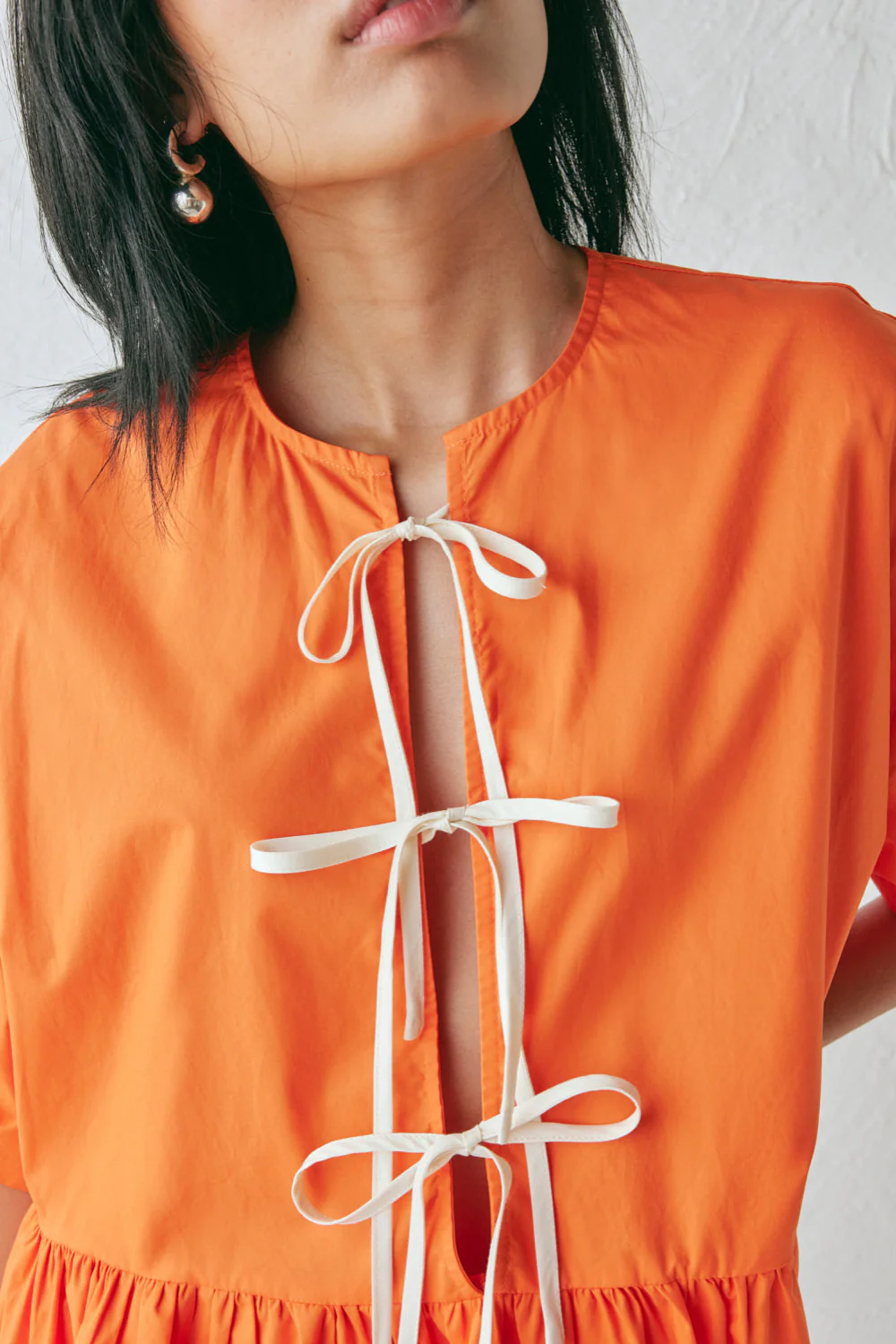 Naomi Smock Mini Dress Tangerine - Image 4