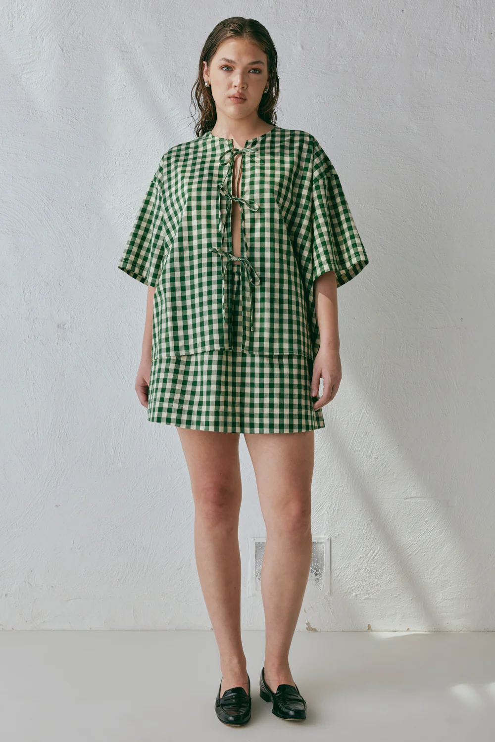 Naomi Smock Top Green Check - Image 5