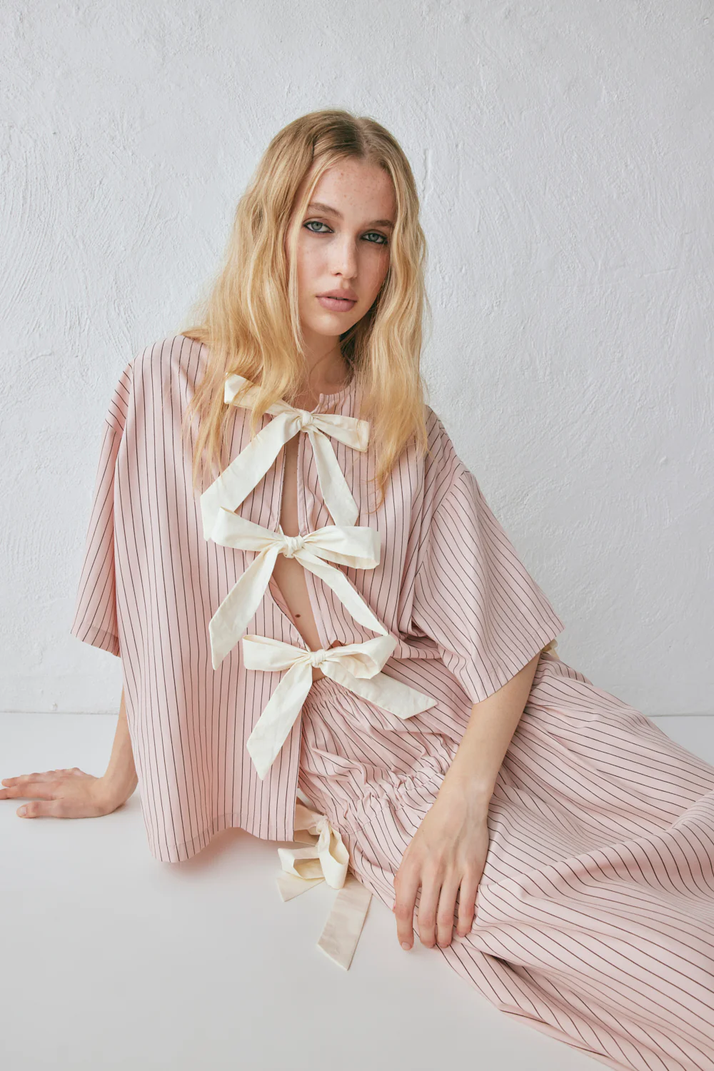 Naomi Smock Top Pink Stripe - Image 4