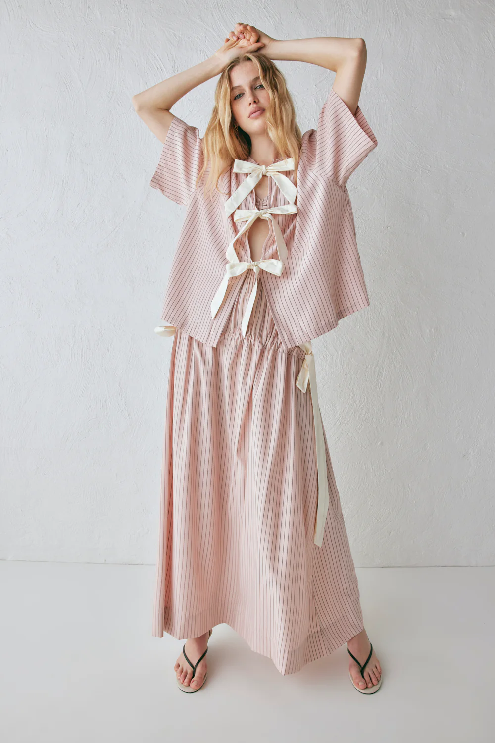 Naomi Smock Top Pink Stripe - Image 5