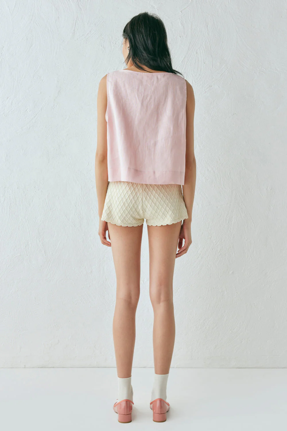 Nessa Linen Smock Top Pink - Image 7