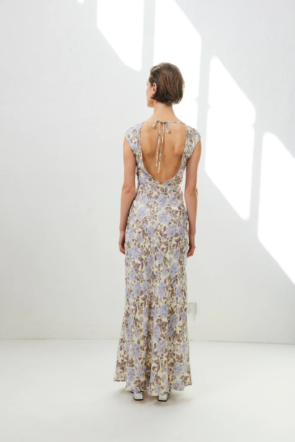 Paris In The 90's Bias Cut Maxi Dress Floral - Image 3