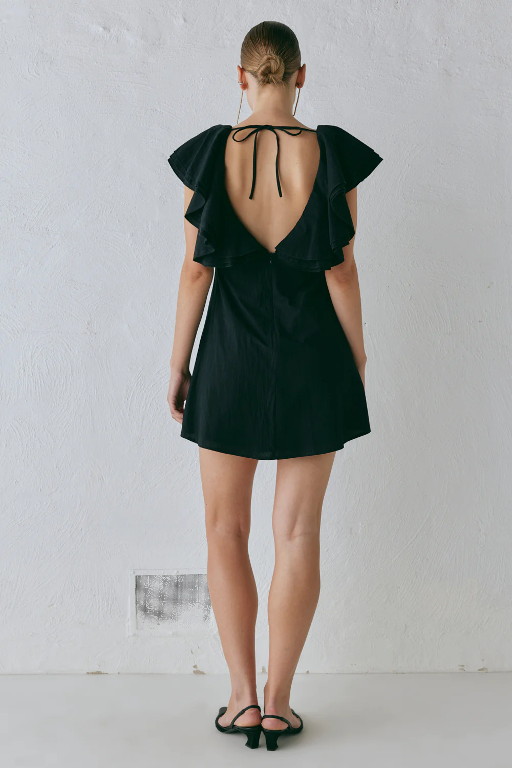 Party Nights Frill Mini Dress Black - Image 7