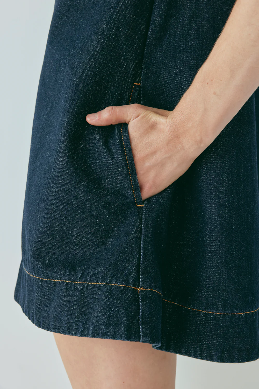 Peyton Denim Mini Dress Indigo - Image 3