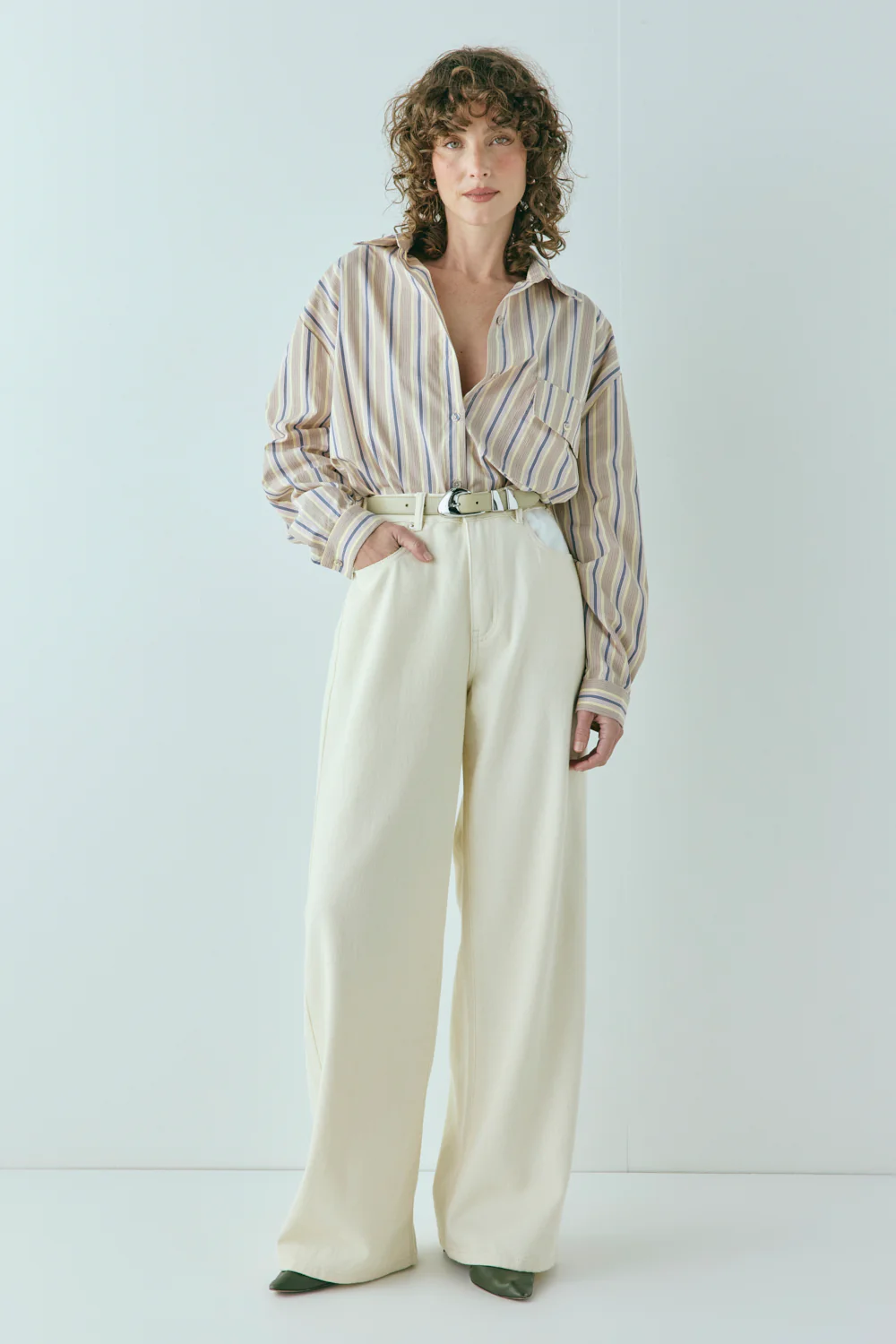 Pippa Denim Jeans Cream - Image 2