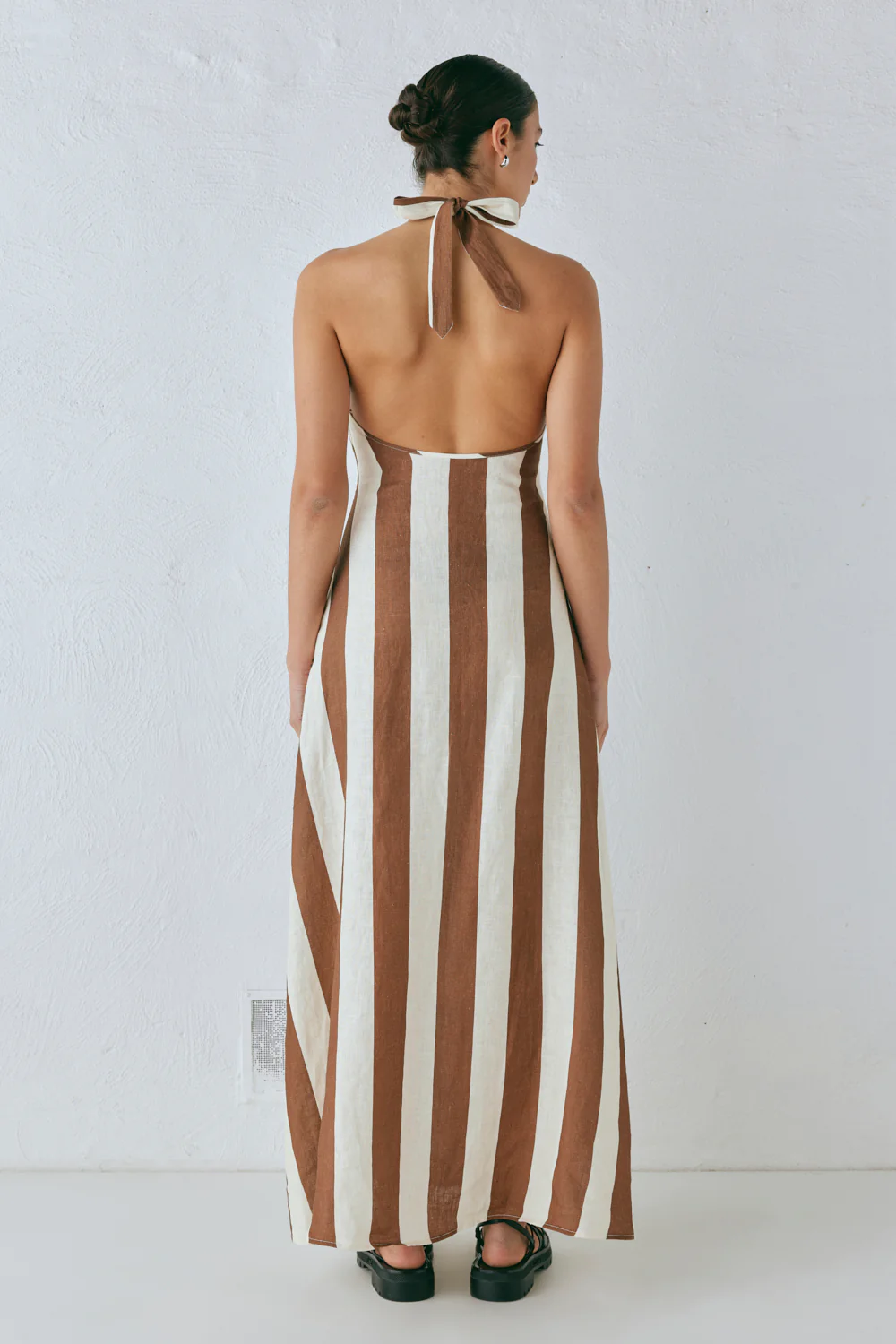 Polly Linen Maxi Dress Stripe - Image 5