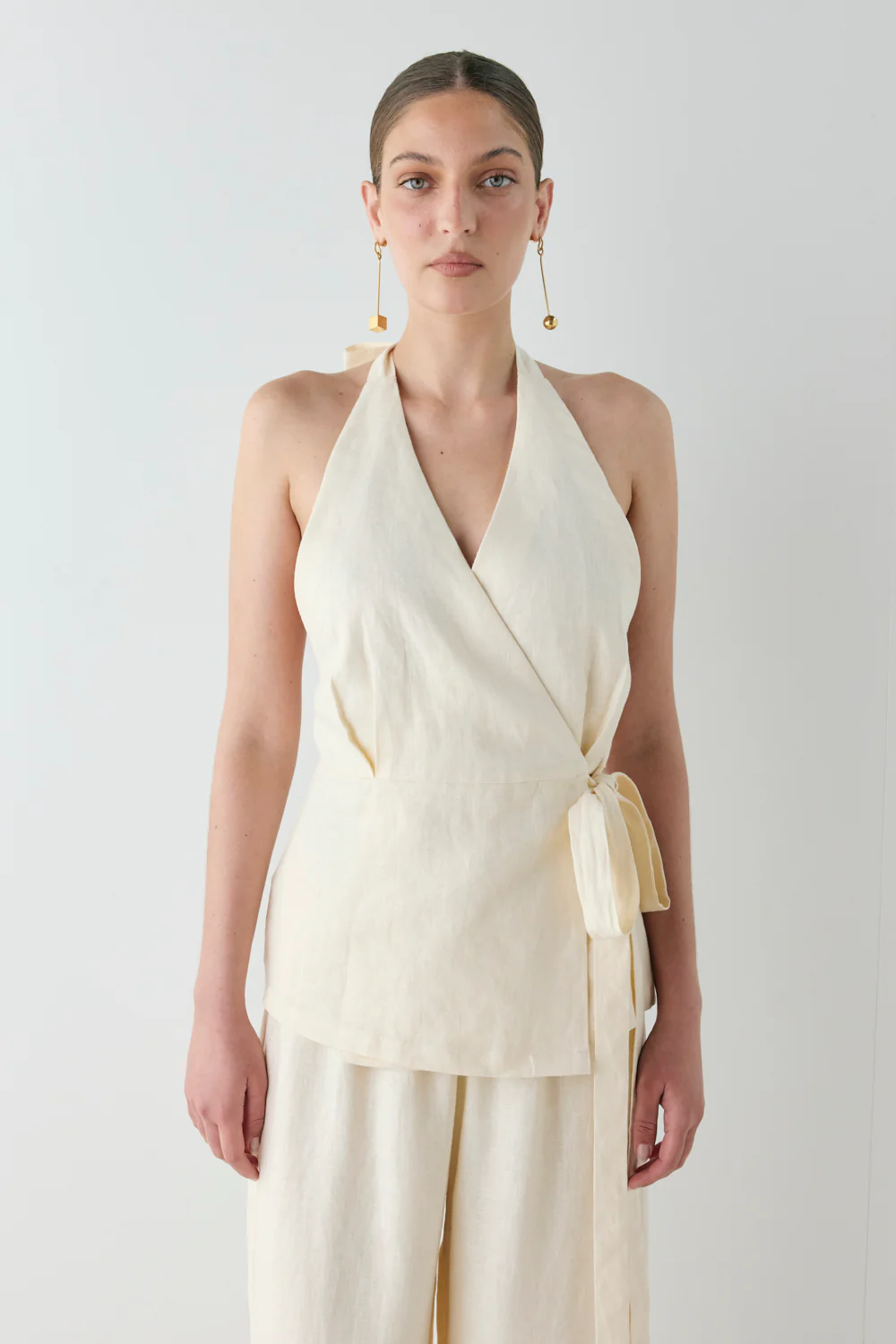 Prue Linen Top Cream - Image 2