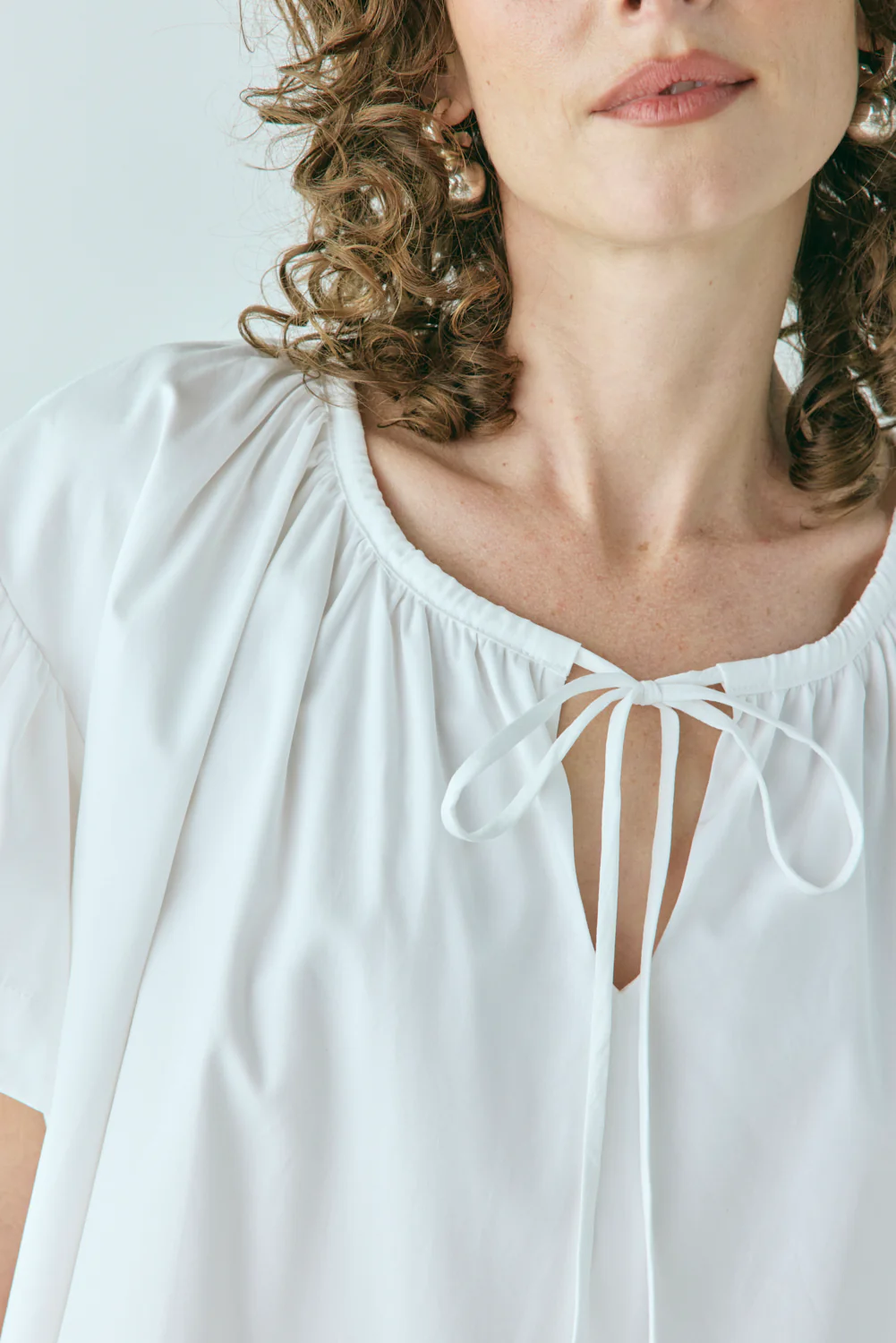 Quinn Smock Mini Dress White - Image 3