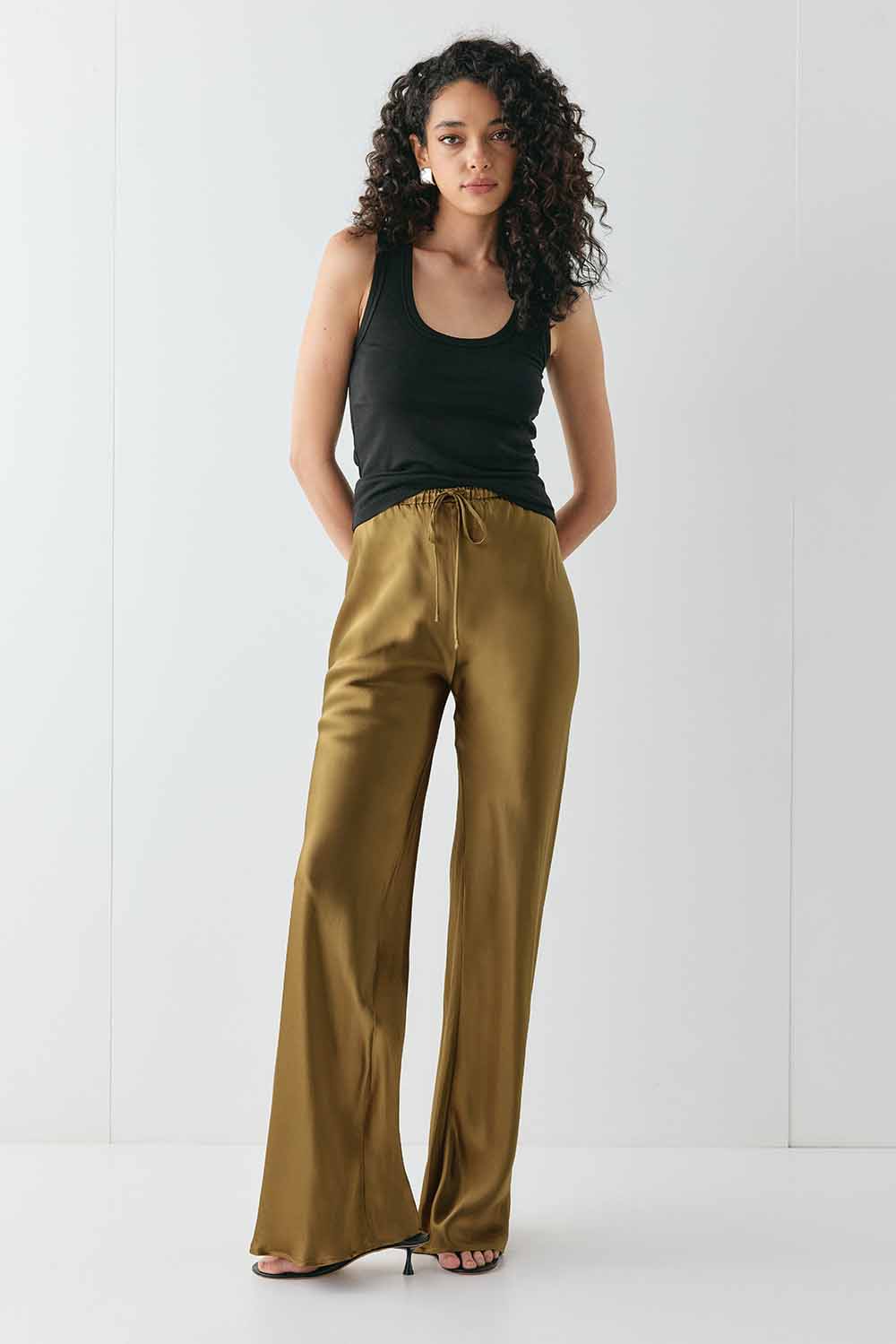Rae Satin Pants Copper
