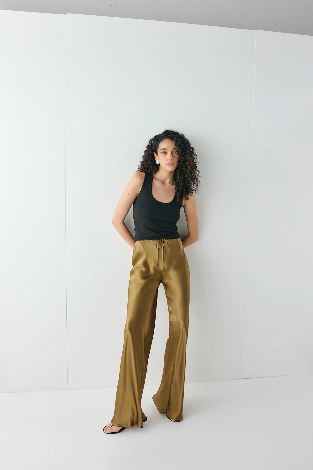 Rae Satin Pants Copper - Image 4