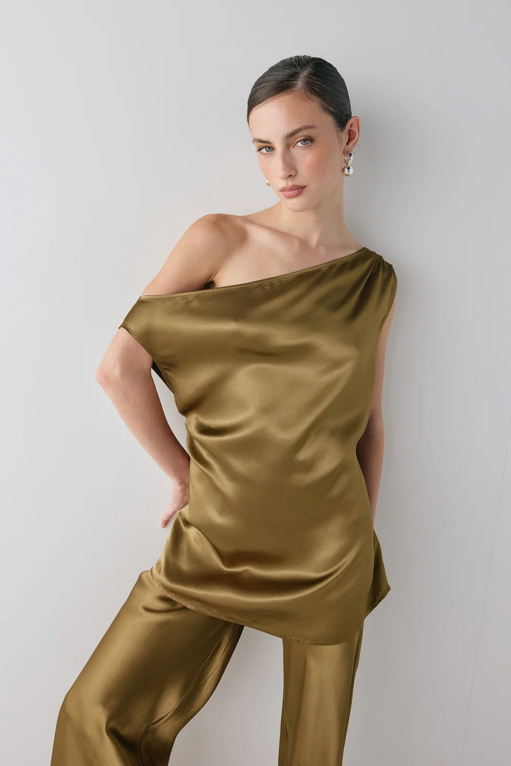 Rae Satin Pants Copper - Image 6