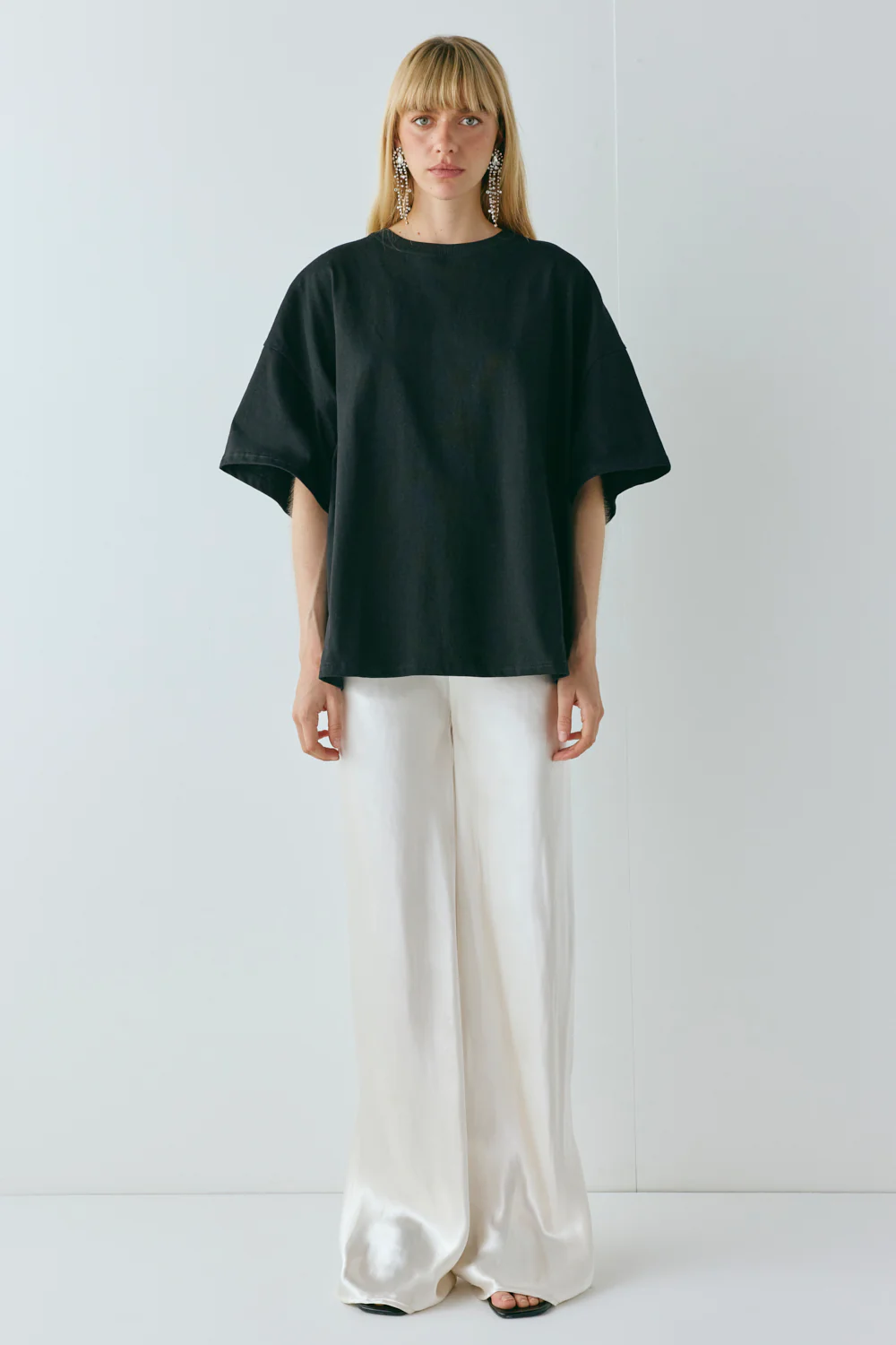 Rae Satin Pants Cream - Image 6