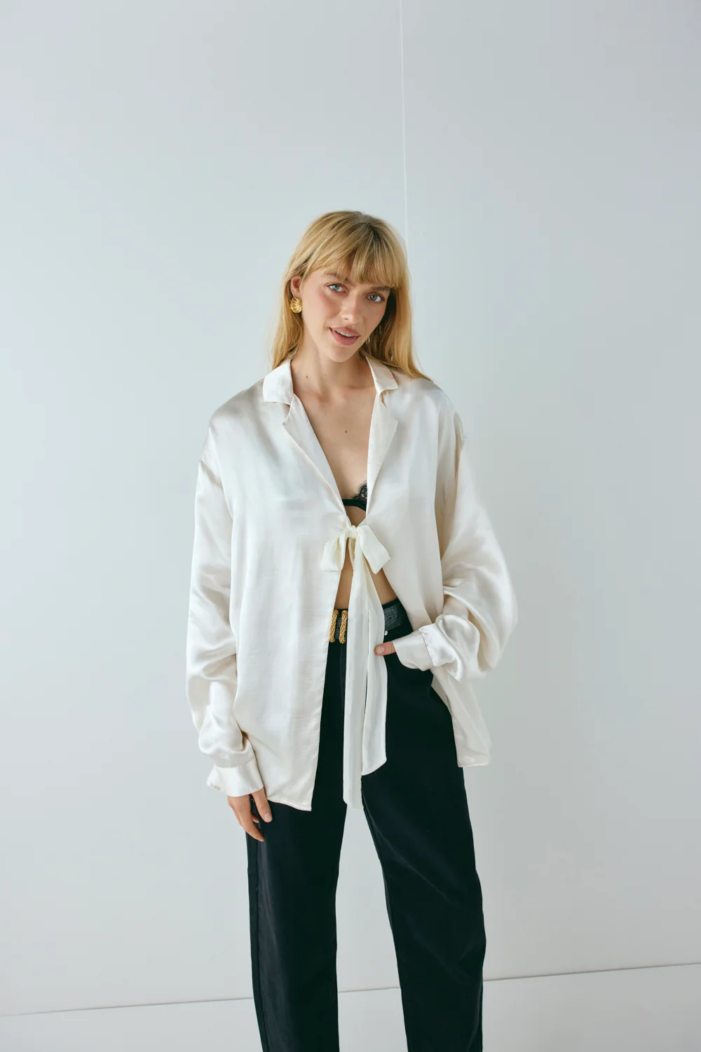 Rae Satin Top Cream - Image 4