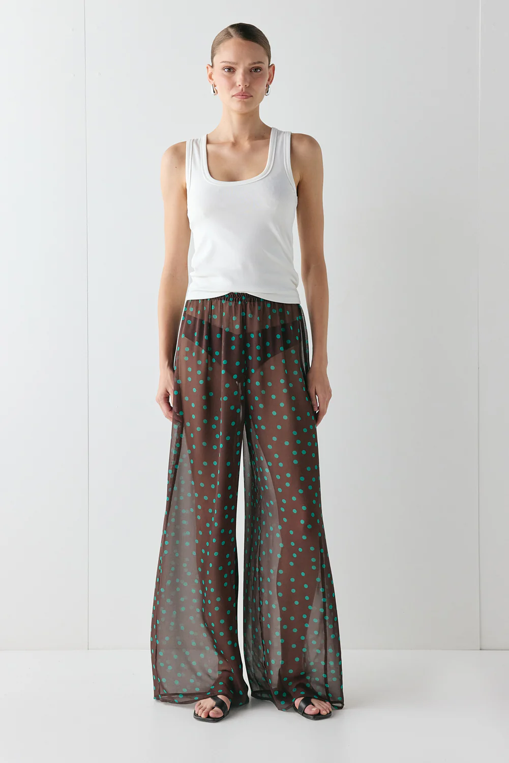 Raya Sheer Pants Polka Dot