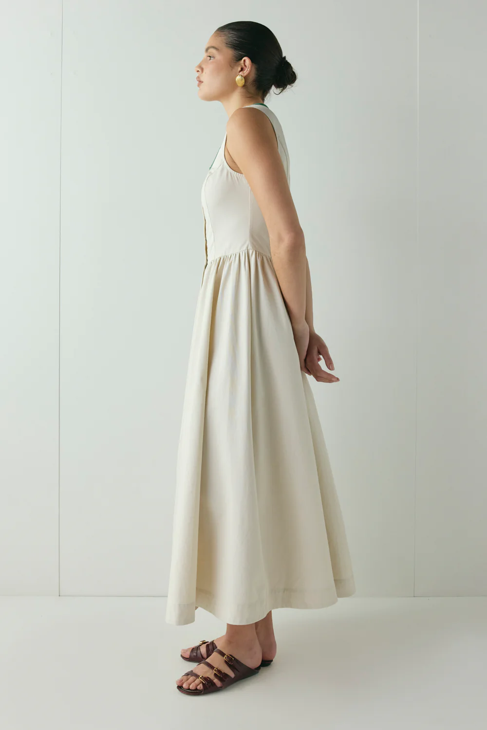 Reese Midi Dress Cream - Image 4