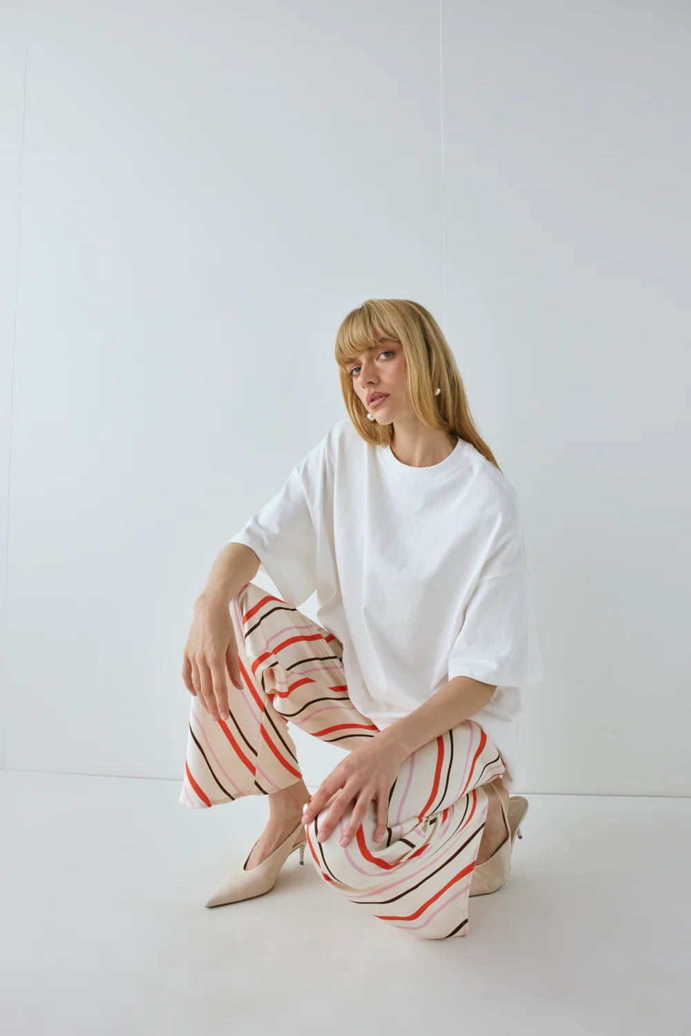 Remi Satin Pants Stripe - Image 2