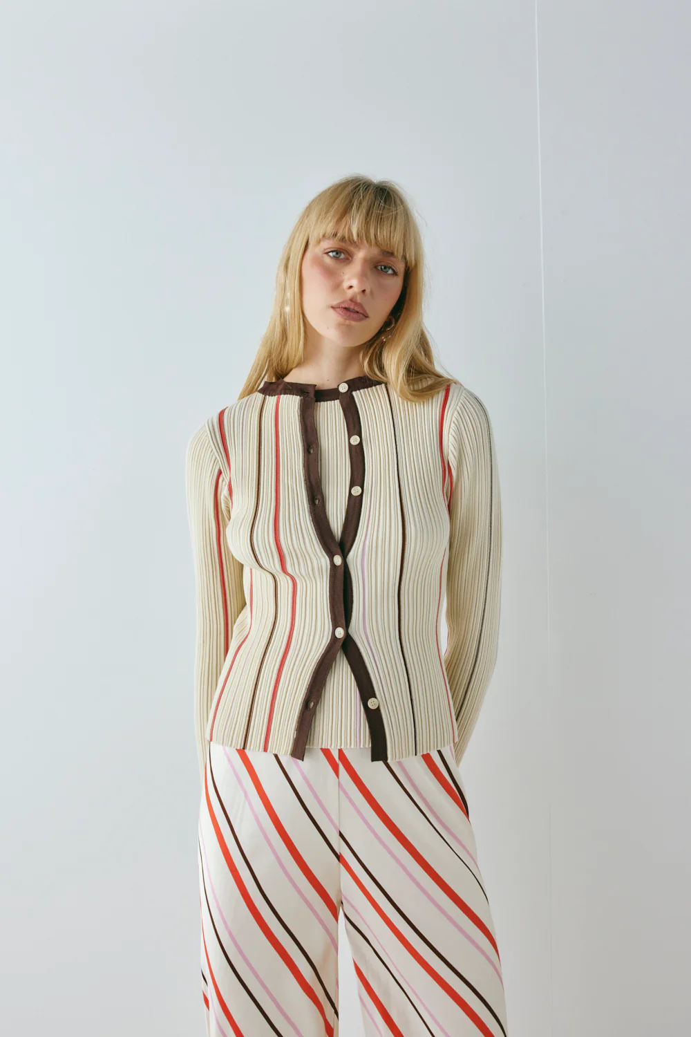 Remi Satin Pants Stripe - Image 4