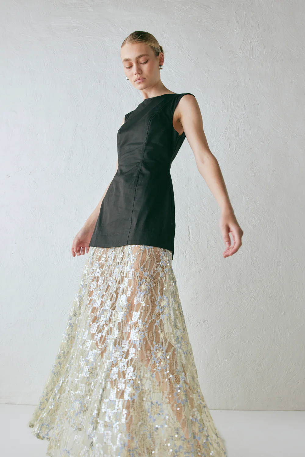 Robbie Sequin Maxi Dress Black - Image 3