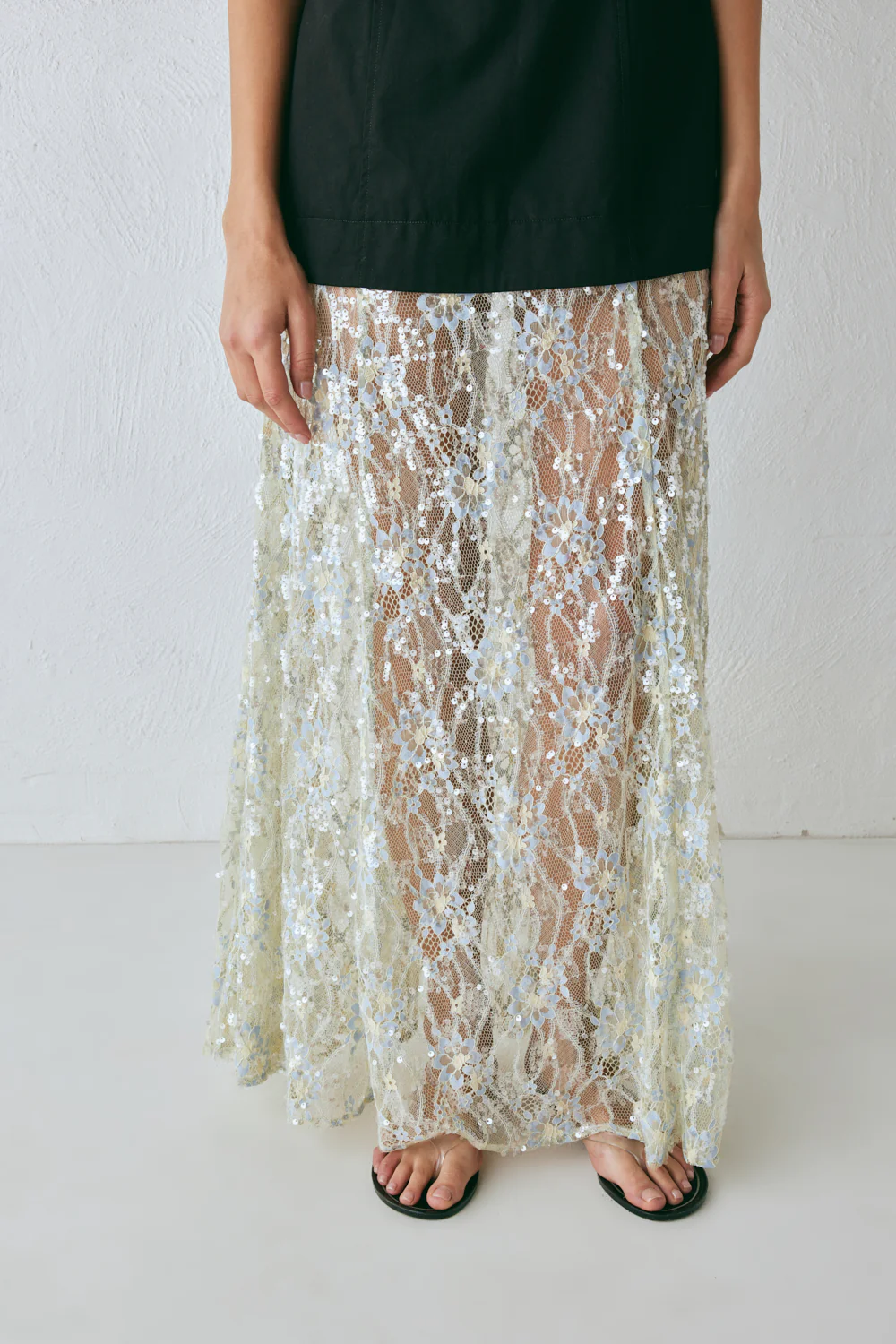 Robbie Sequin Maxi Dress Black - Image 5