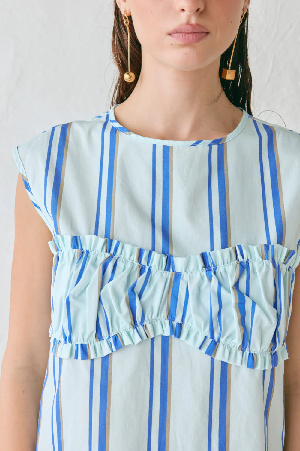 Romi Tunic Top Blue Stripe - Image 3