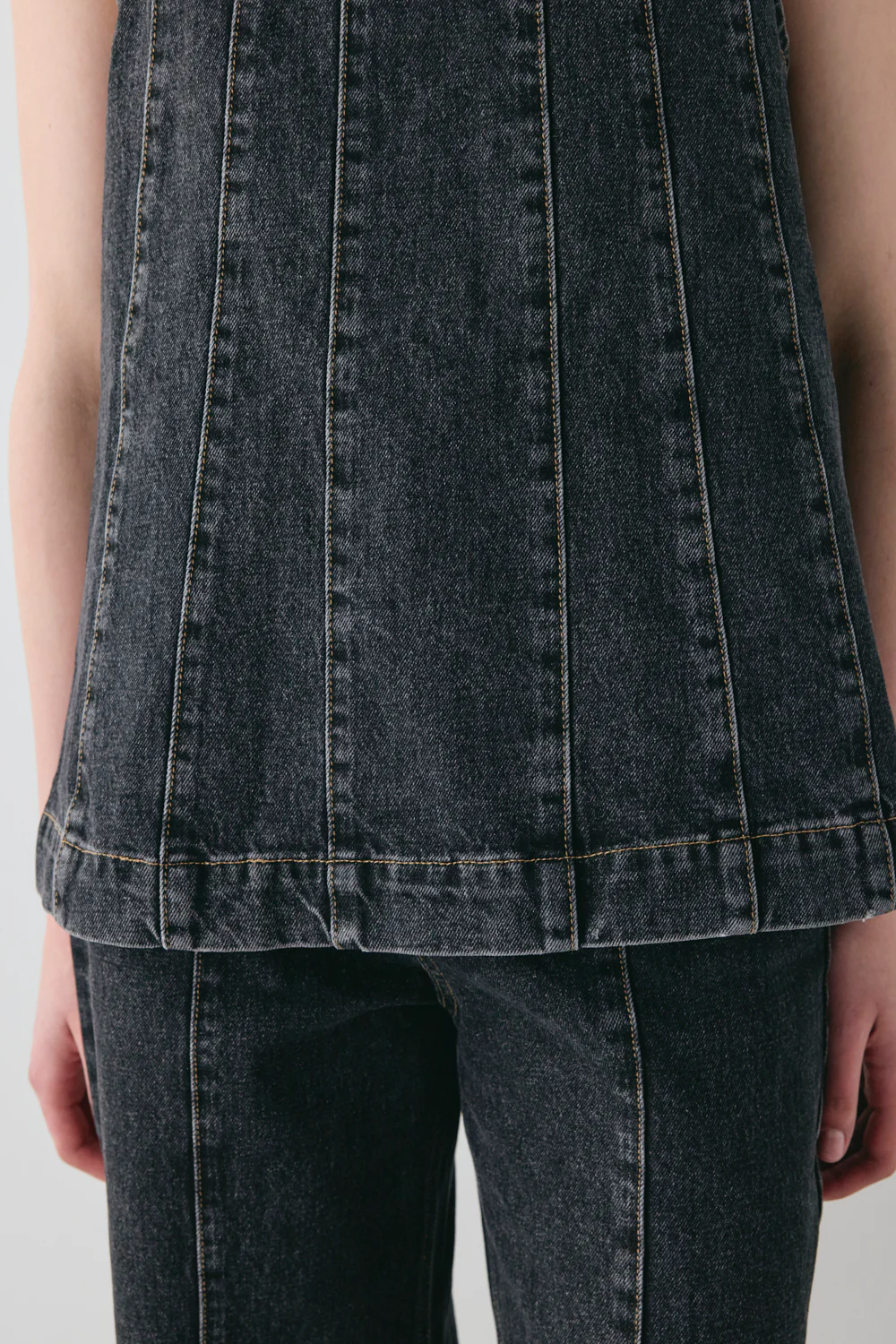 Sabina Denim Top Washed Black - Image 6
