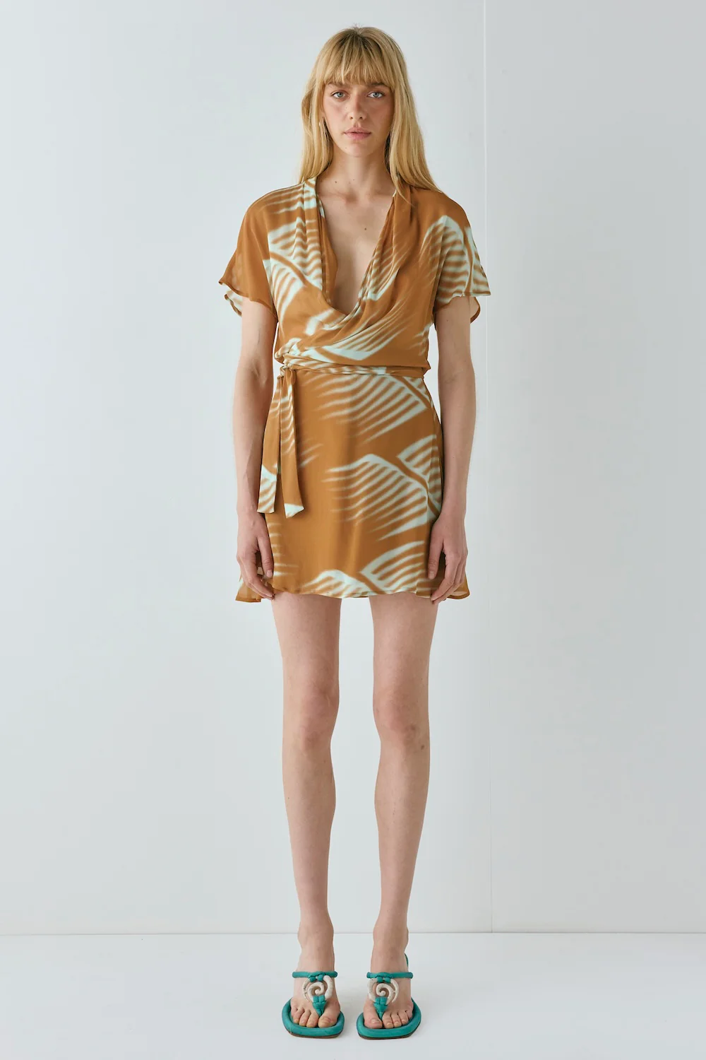 Salma Wrap Mini Dress Efi - Image 7