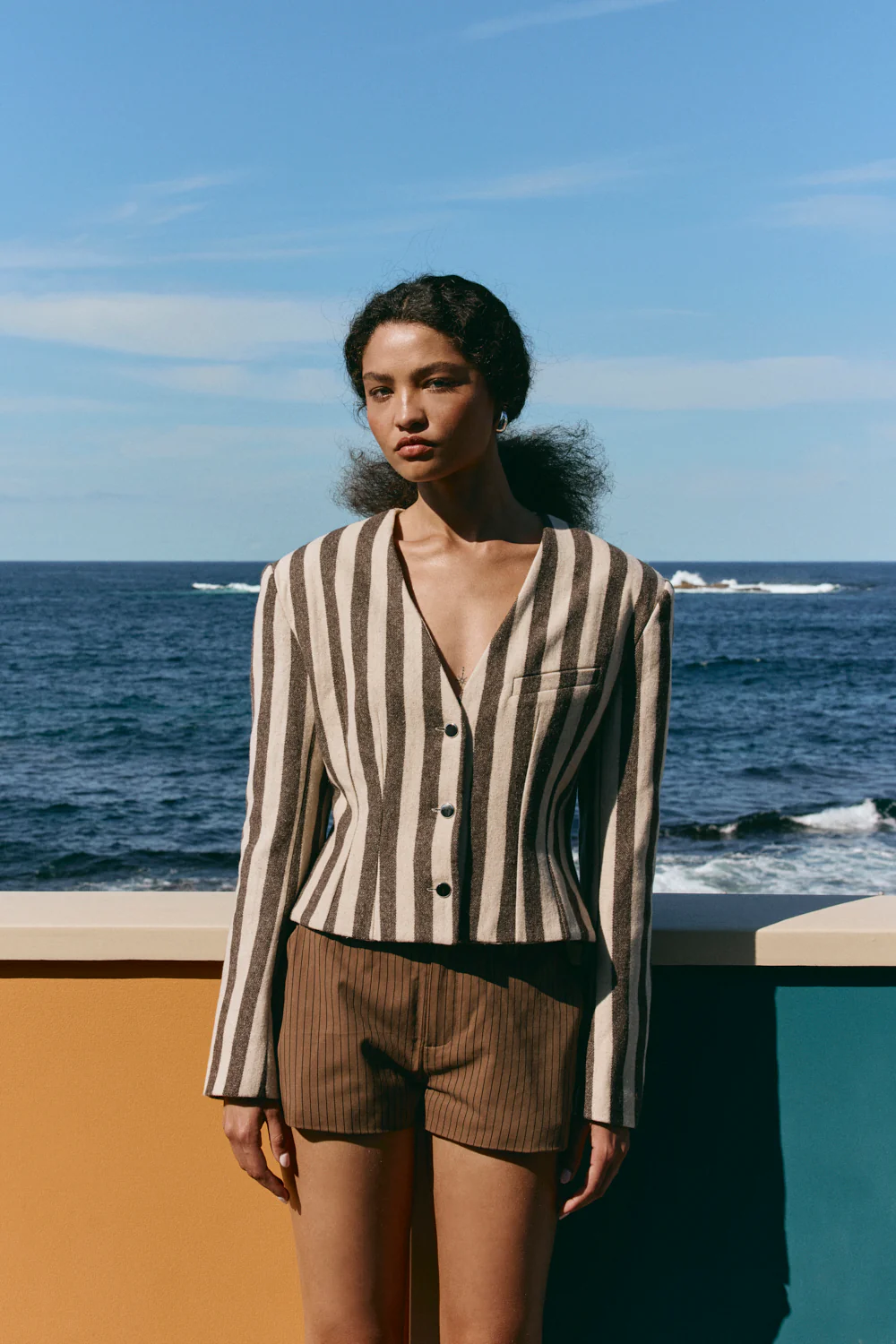 Salome Shorts Brown Stripe - Image 3