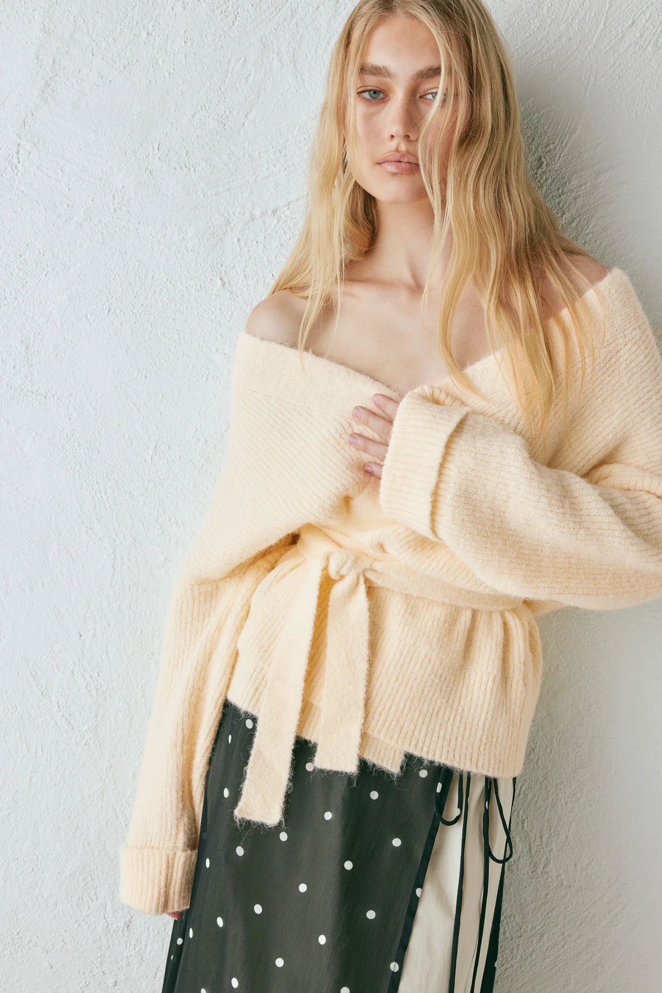 Samira Knit Cardigan Cream - Image 5