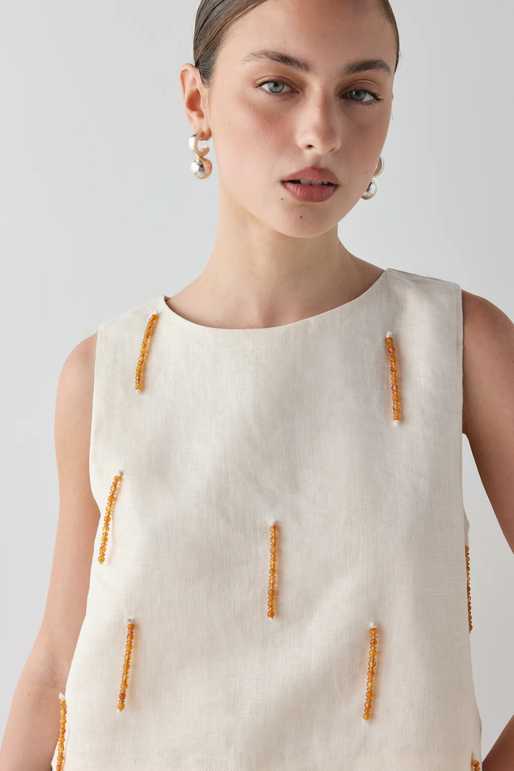 Siena Linen Top Cream - Image 5