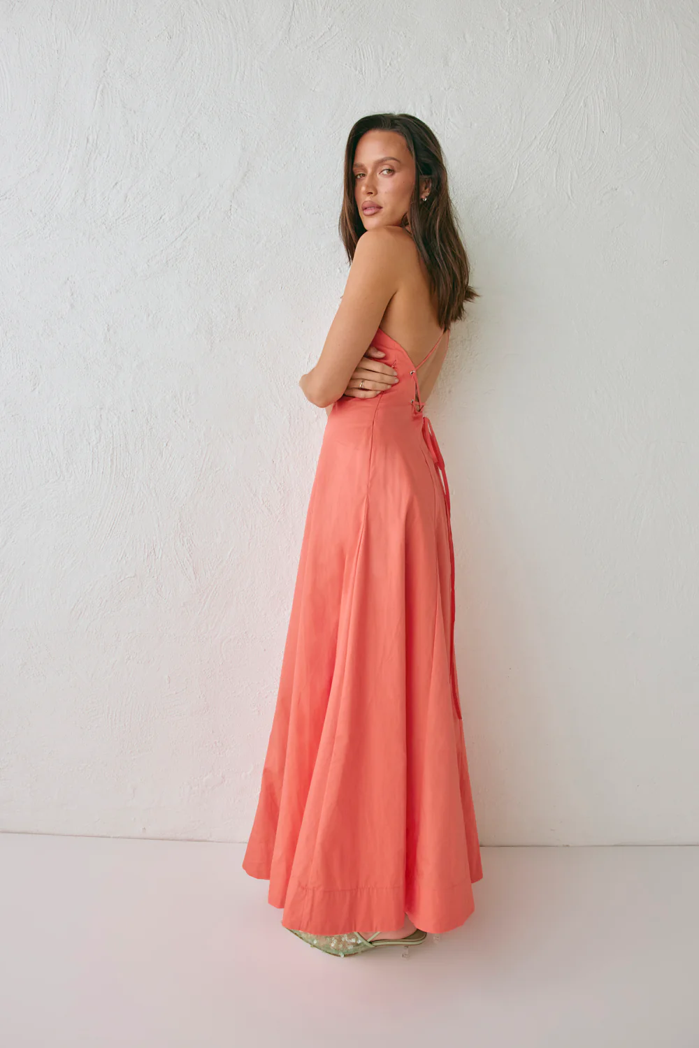Stef Maxi Dress Coral - Image 4