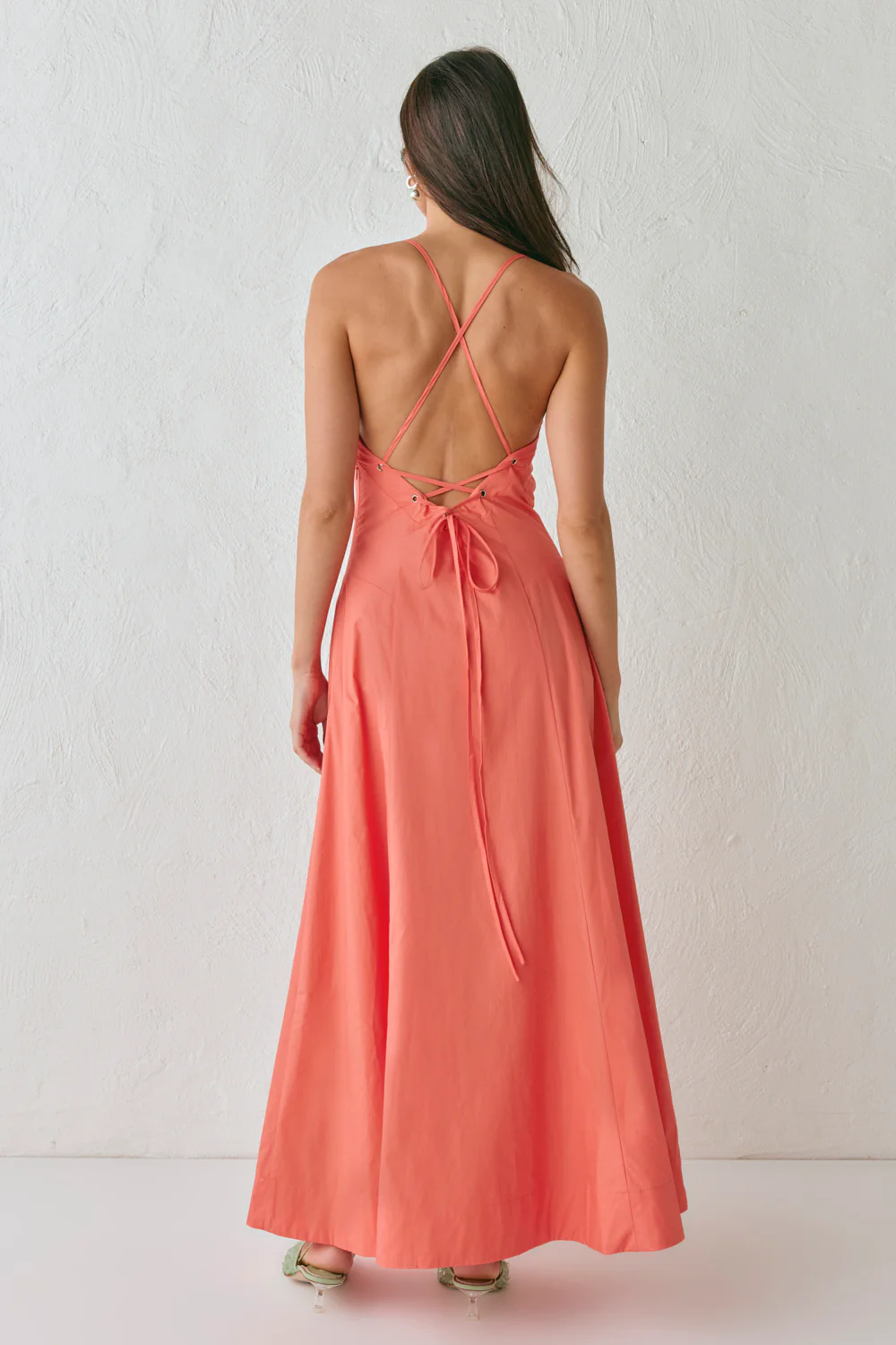 Stef Maxi Dress Coral - Image 8