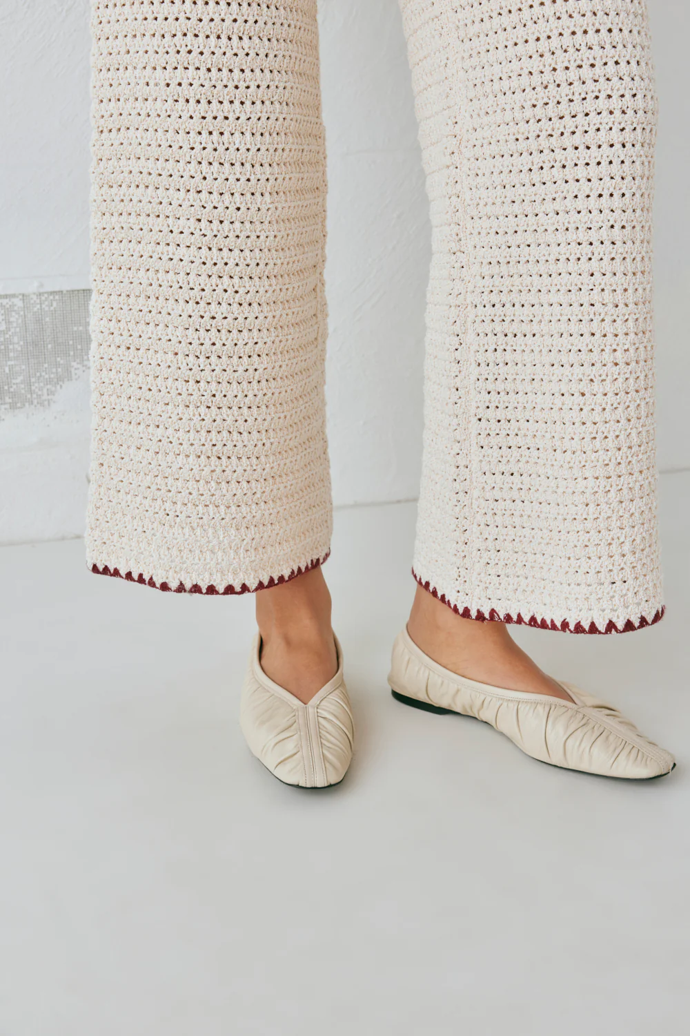 Stella Knit Pants Cream - Image 3
