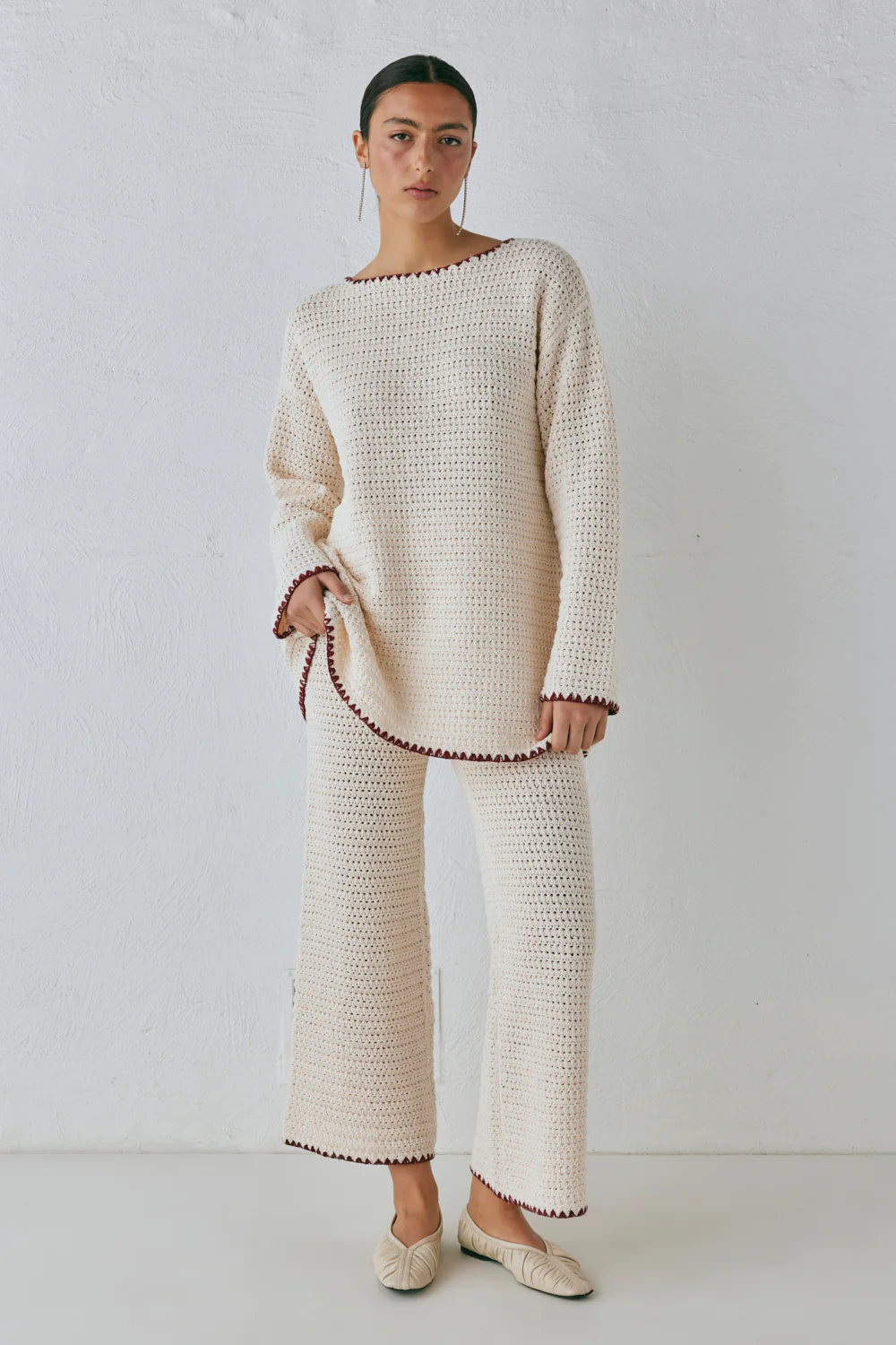 Stella Knit Pants Cream - Image 4