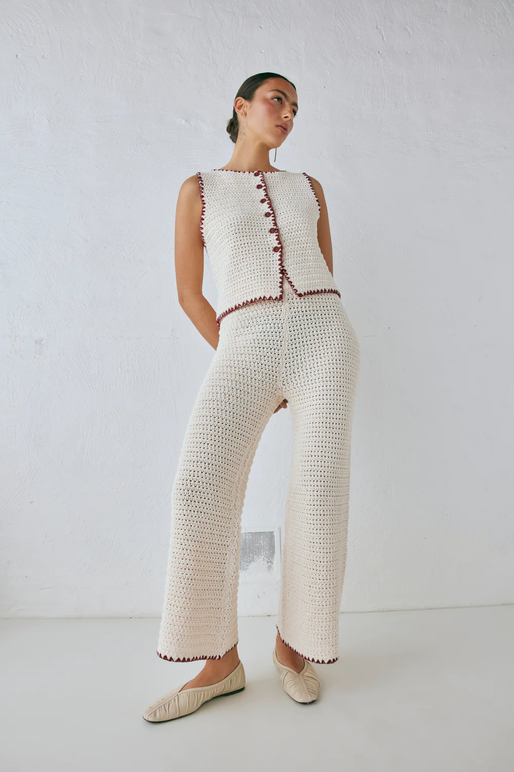 Stella Knit Pants Cream - Image 5