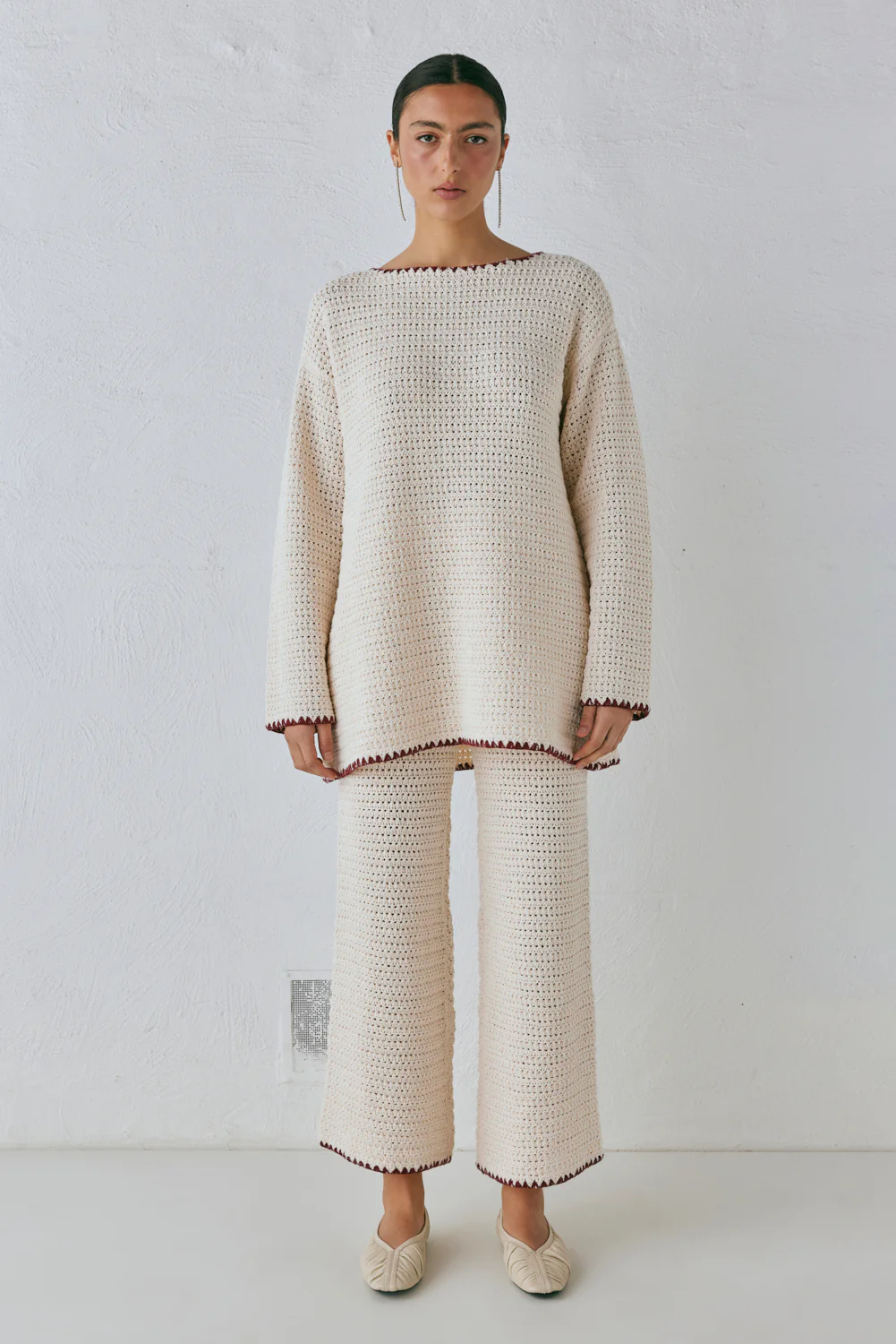 Stella Knit Pants Cream - Image 6