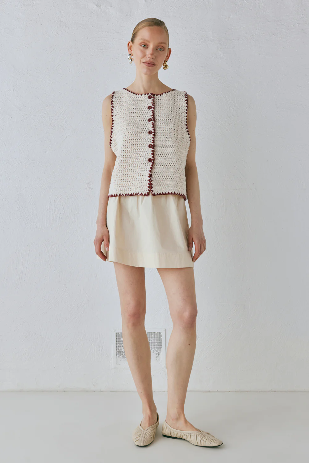 Stella Knit Vest Cream - Image 2