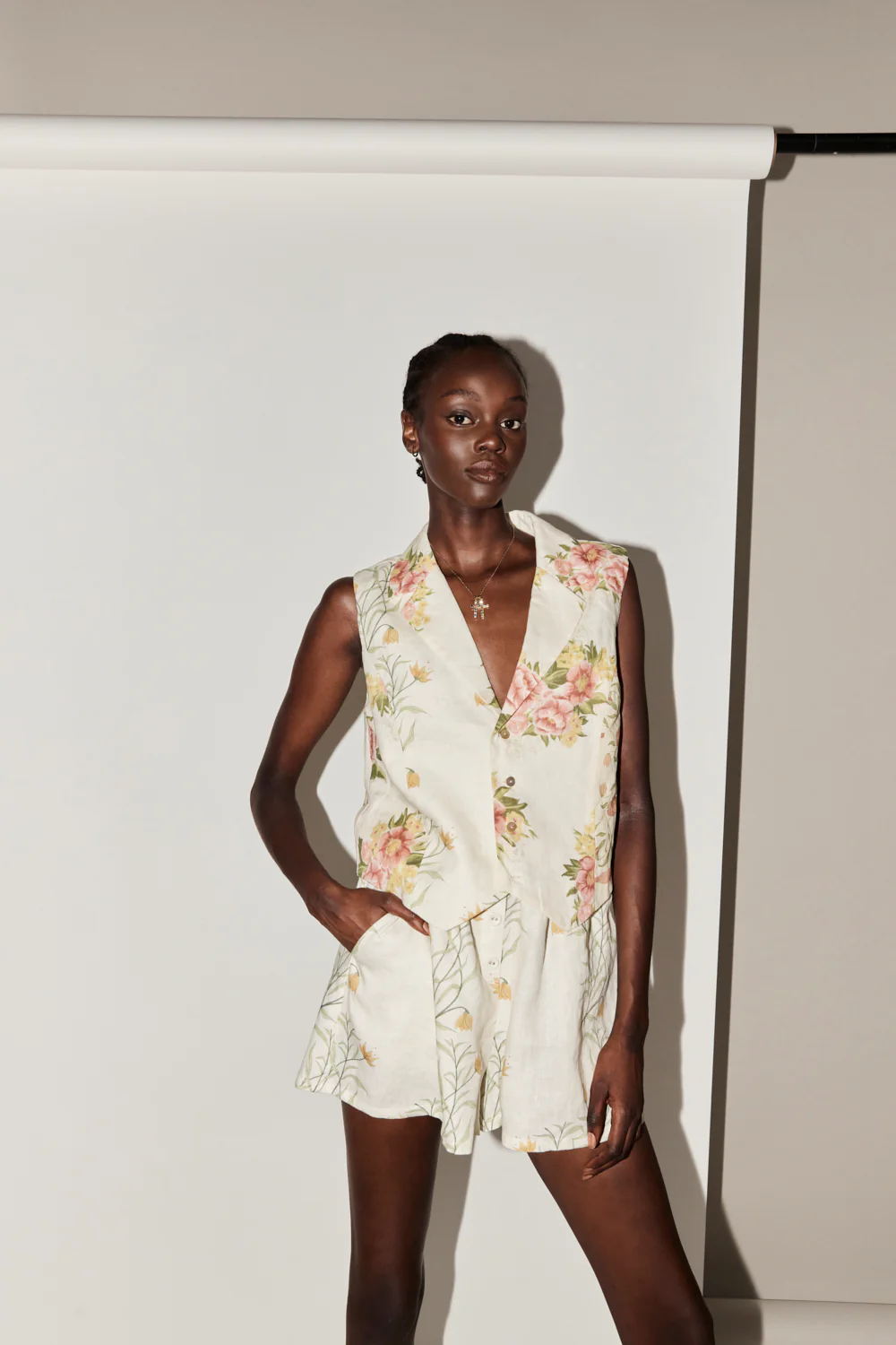 Stevie Linen Vest Nouveaux