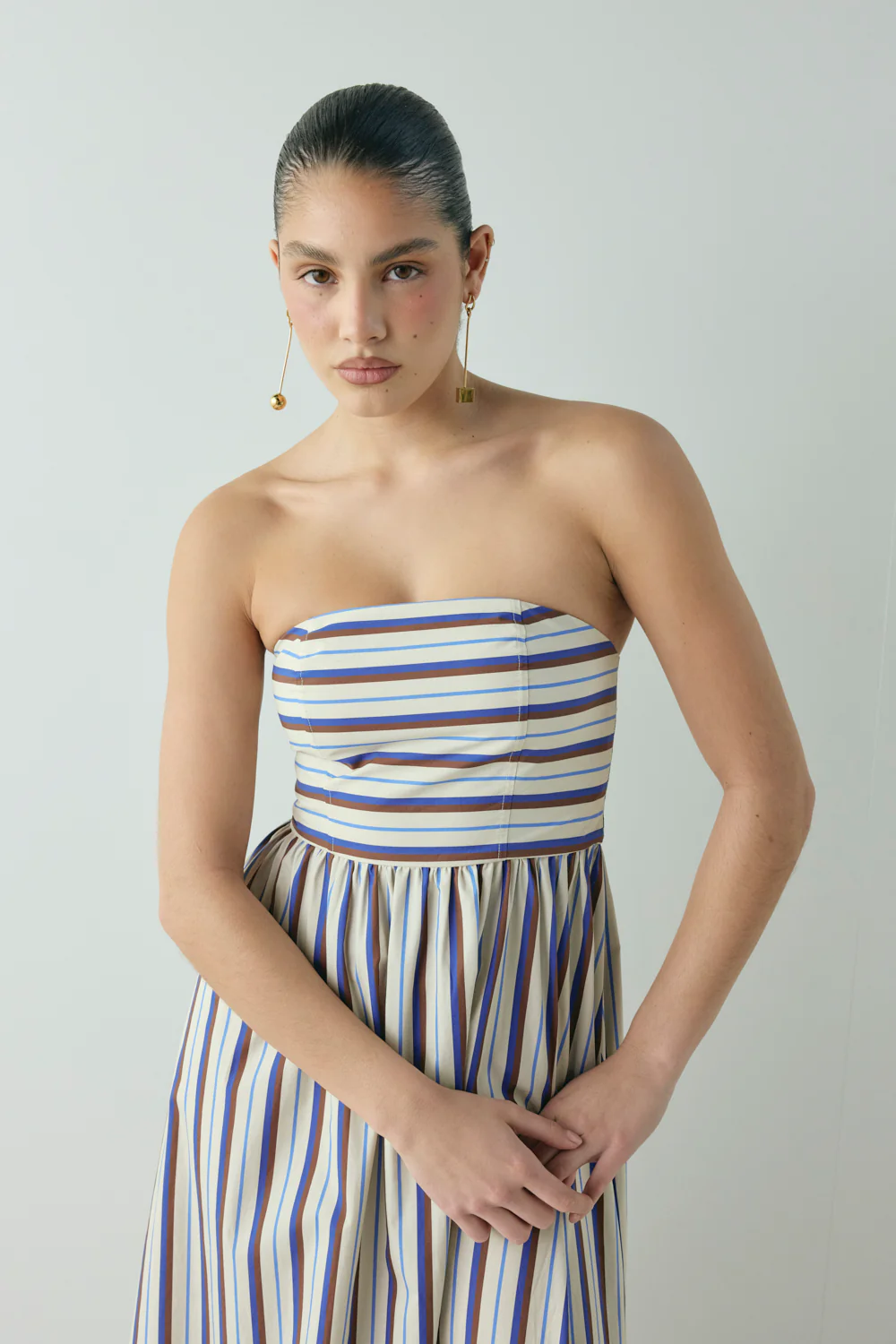 Sylvie Midi Dress Stripe - Image 4