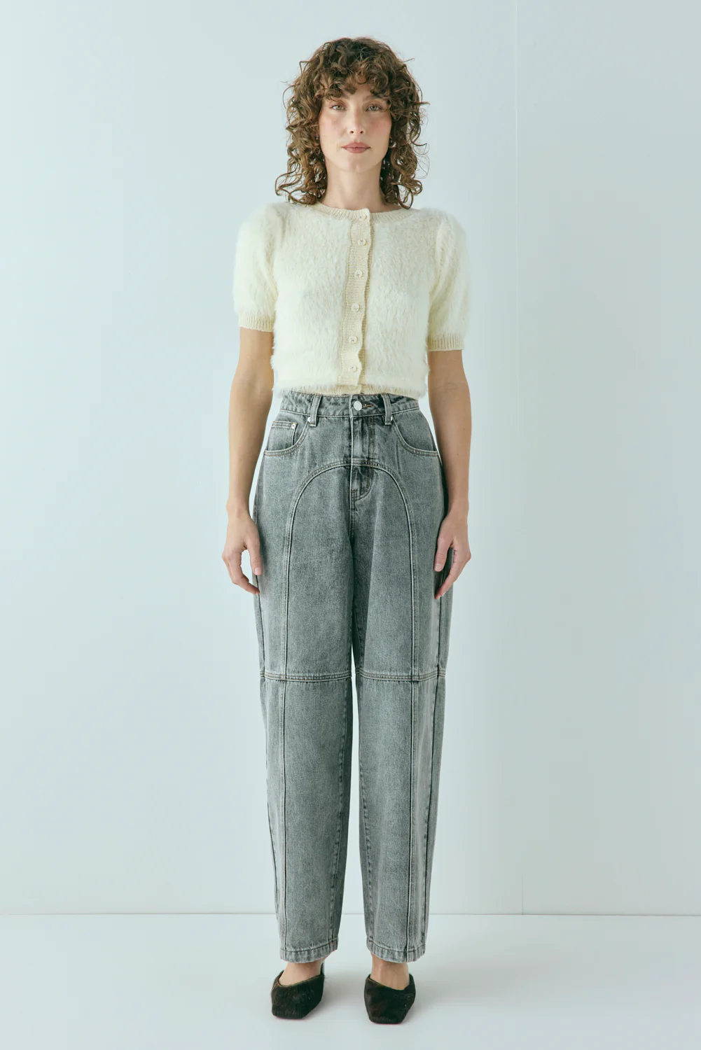 Tess Knit Top Cream - Image 2
