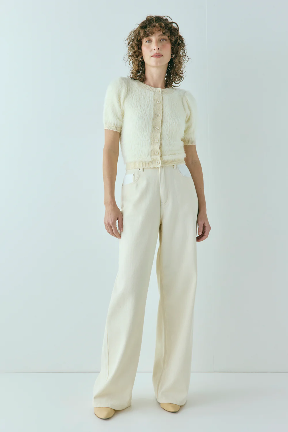Tess Knit Top Cream - Image 4