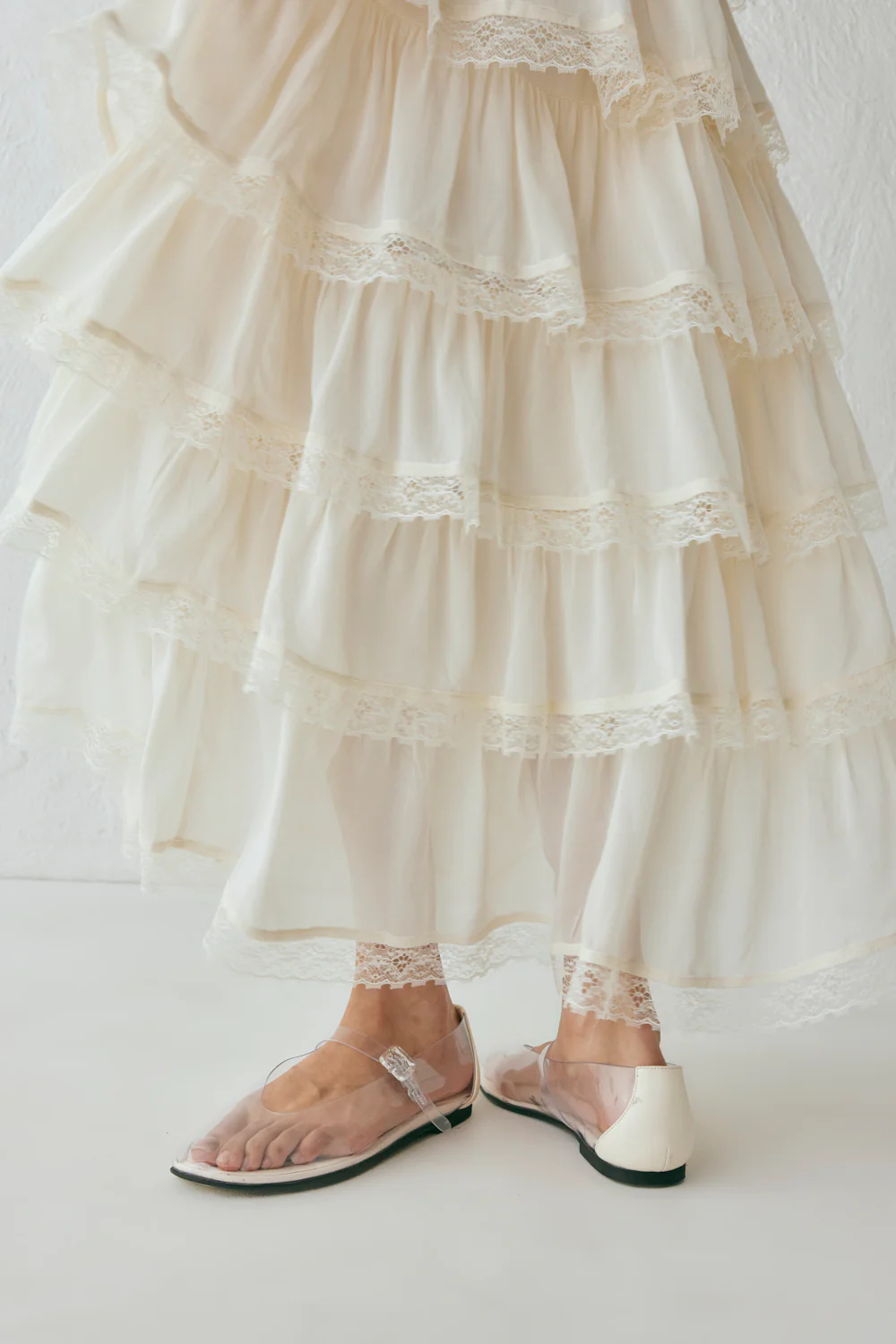 Thalia Midi Skirt Cream - Image 4