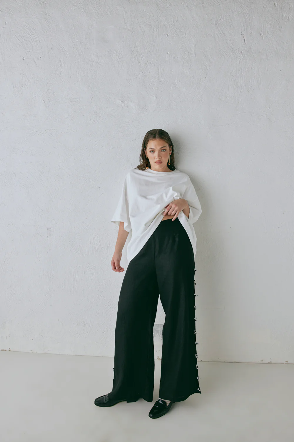 Tia Linen Pants Black - Image 4