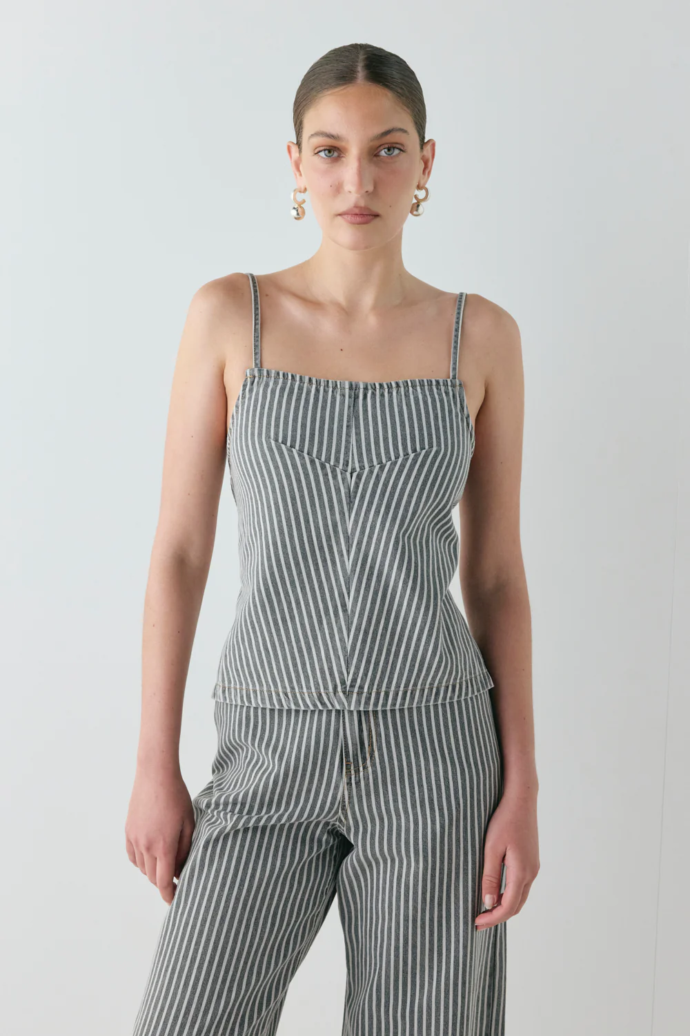 Tilda Denim Top Stripe