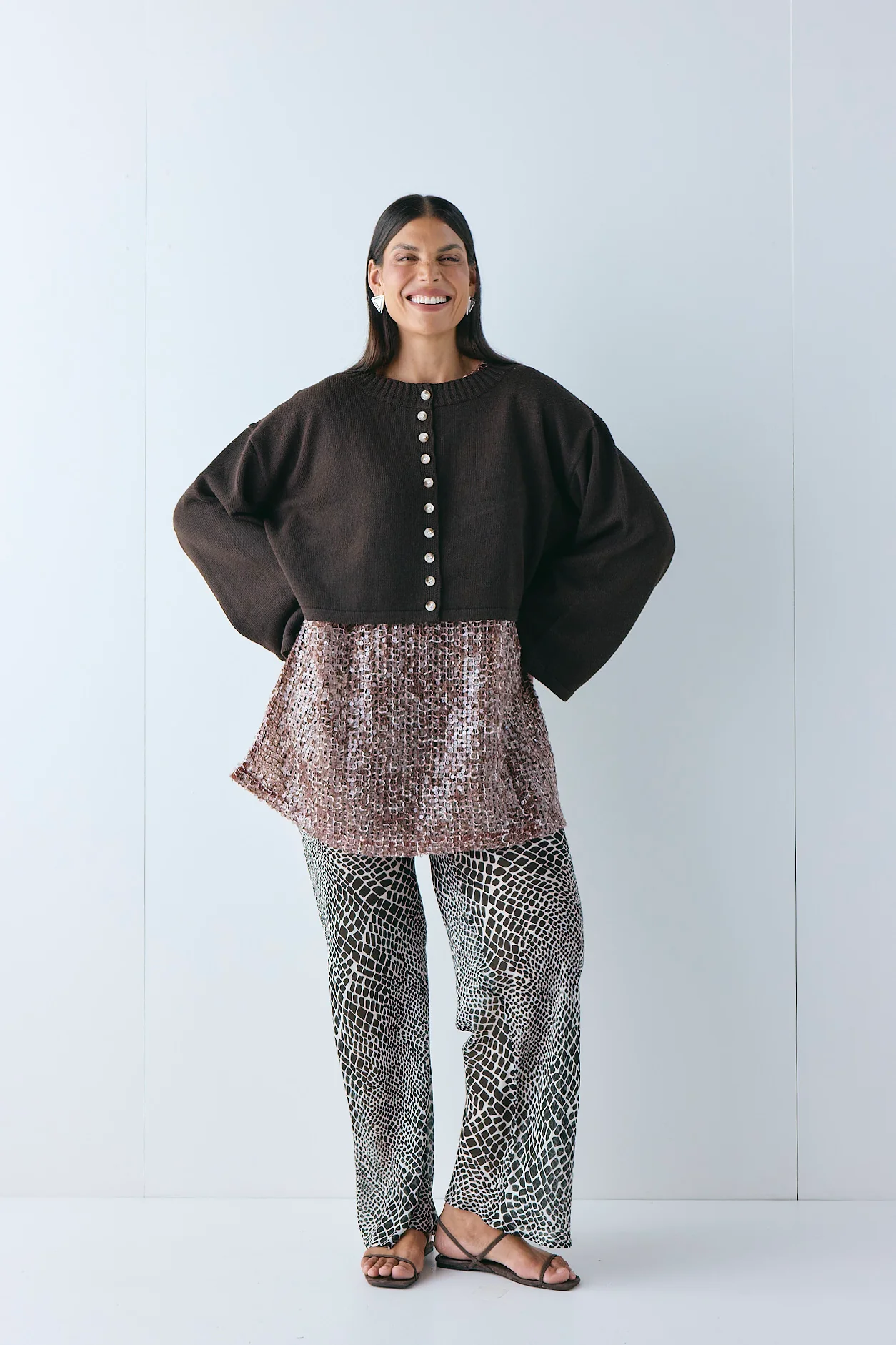 Tori Knit Cardigan Brown - Image 6